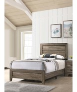 Grey Fabric Twin Panel Bed | Contemporary Wooden Bedroom Furniture Style - $395.99 CAD