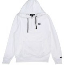 MEN&#39;S guys ZOO YORK SKATEBOARD  SB HOODIE HALF ZIP-UP WHITE LOGO NEW $50 - £31.69 GBP