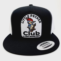 Little Pecker Club  Embroidered Patch Flat Bill Mesh Snapback  Cap Hat - £21.36 GBP