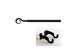 Village Wrought Iron CUR-108-35 Curl Curtain Rod - £51.90 GBP