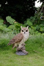Long Eared Owl On Stump- Large-Garden Statue, Garden Decoration, Home Decor - $180.49
