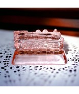 Vtg Pink Glass 5&quot; L Union Pacific RR Locomotive Train Engine Figurine w/... - £18.77 GBP