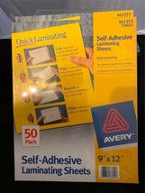 Lot Containing 2 Packs of 50 Ea. Avery Self-Adhesive Laminating Sheets 9... - £47.47 GBP