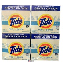 4 BOXES Tide Free and Gentle Laundry Detergent Powder 95 Oz New - £173.46 GBP