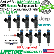 OEM Siemens 8Pcs HP Upgrade Fuel Injectors For 2006-2009 Jeep Commander ... - £141.34 GBP