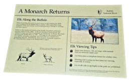 Vtg Elk Buffalo River Sign National Park Service Arkansas Game Fish Bull Monarch - £251.15 GBP