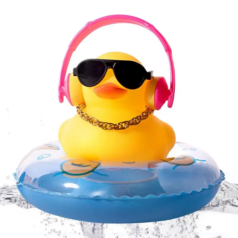 Car Duck Car Rubber Dashboard Decorations Ornament Yellow Duck with Mini Swim - £8.44 GBP+