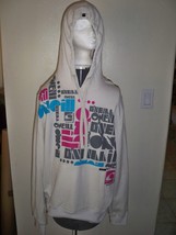 Men's Guys O'neill Pull Over Fleece Hoodie Beige Multi Logo New $59 - $46.99