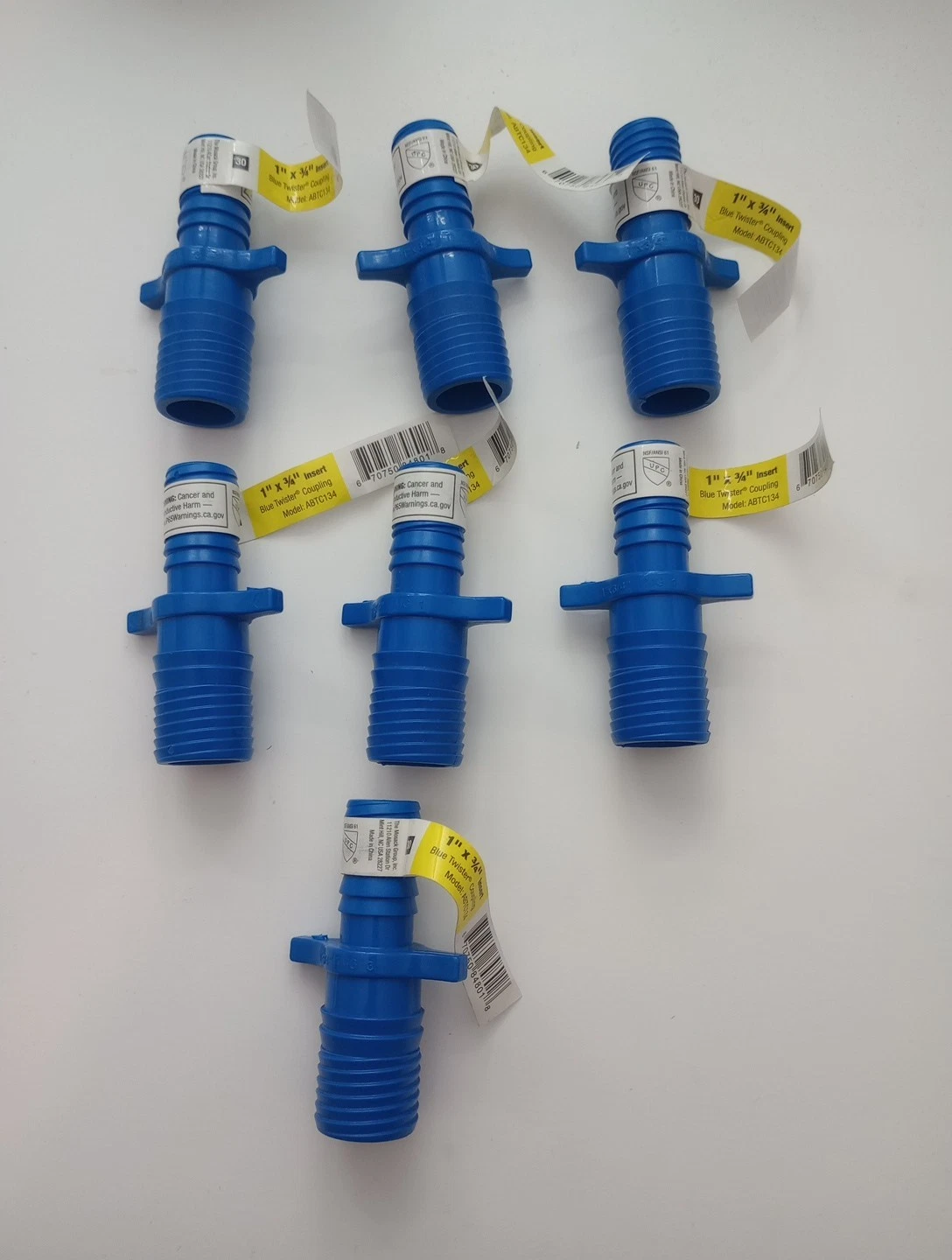 Apollo 1 in. x 3/4 in. Barb Insert Blue Twister Polypropylene Coupling F... - $20.00