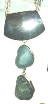 Gorgeous Chico's Tiered Silver Tone & Stone Pendant On Multi Strand Chain - $13.10