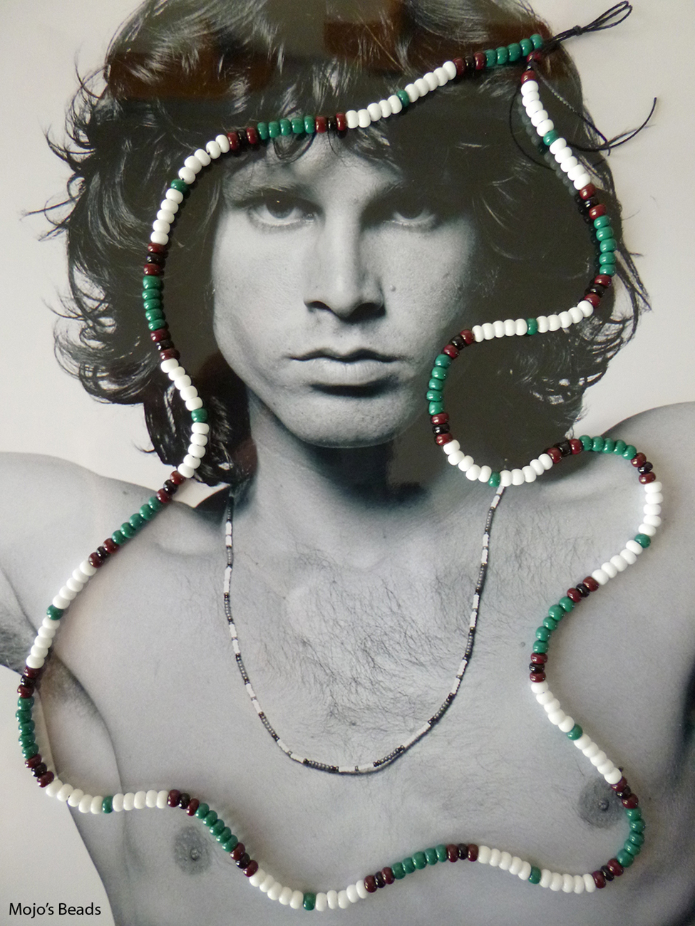 Primary image for "Jimbo" Jim Morrison / the Doors 1967 Young Lion Cobra Photo Shoot Bead Necklace