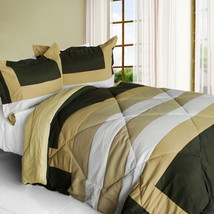 [Blooming Rosemary] Quilted Patchwork Down Alternative Comforter Set (Twin Size) - £63.33 GBP