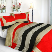 [Home Prairie] Quilted Patchwork Down Alternative Comforter Set (Twin Size) - £62.47 GBP