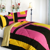 [Scene Savannah] Quilted Patchwork Down Alternative Comforter Set (Twin Size) - £63.33 GBP