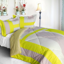 [Love of Bedford] Quilted Patchwork Down Alternative Comforter Set (Twin Size) - £63.14 GBP