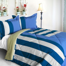 [Friendly Katy] Quilted Patchwork Down Alternative Comforter Set (Twin Size) - £63.14 GBP