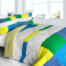 [Laura Dreamland] Quilted Patchwork Down Alternative Comforter Set (Twin Size) - £63.14 GBP