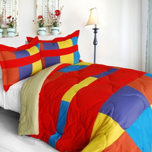 [Antique Young] Quilted Patchwork Down Alternative Comforter Set (Full/Queen Siz - £72.07 GBP