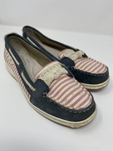 Sperry Top Siders Women&#39;s Canvas Deck Shoes Size 8.5 Red/Whit/Blue - £11.45 GBP