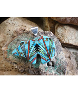 Bear Micro Inlay Multi Gemstone Opal Aluminum Sterling Silver Alloy Pendant AK39 - $74.76