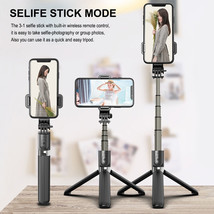 Aluminum All In One Extendable Samsung S20 Note 20 Tripod Selfie Stick Bluetooth - £36.62 GBP