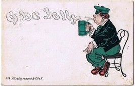 St Patrick&#39;s Day Postcard O Be Jolly Irishman Beer E B &amp; E Undivided Back 229 - £2.37 GBP