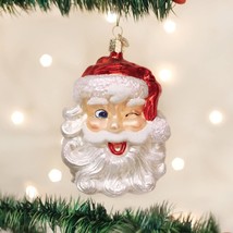 Old World Christmas Winking Santa Glass Christmas Ornament 40114 - £15.88 GBP