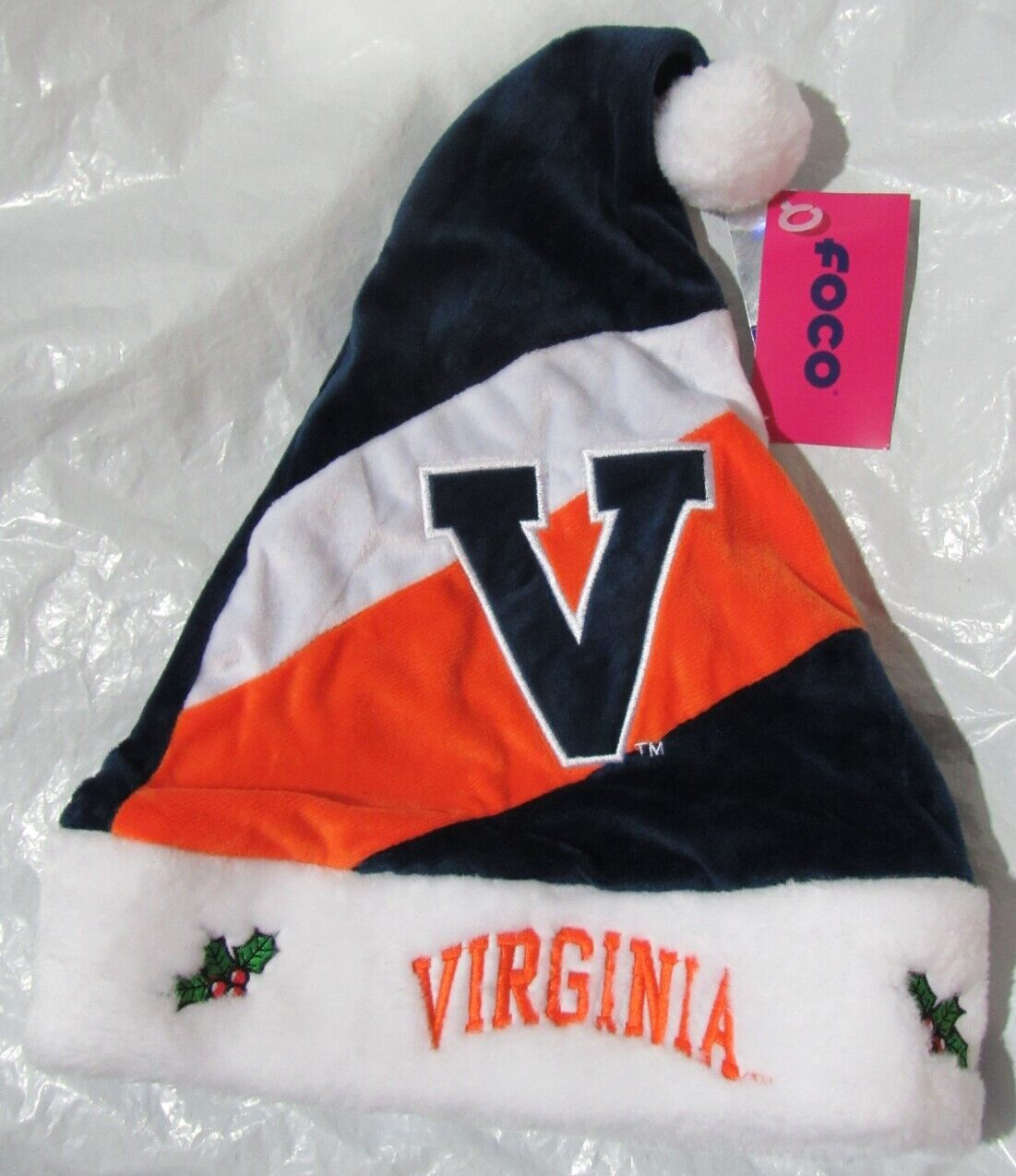 Primary image for NCAA Virginia Cavaliers Season Spirit 3 Color Basic Santa Hat by FOCO