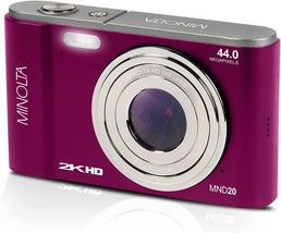 Minolta Mnd20 44 Mp / 2.7K Ultra Hd Digital Camera (Magenta) - £92.02 GBP