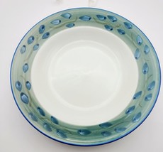 Vintage Jay Imports Co Stoneware Replacement Soup Salad Bowl Blue Green Rim - £6.28 GBP