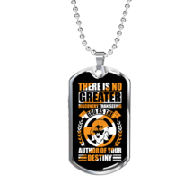 God Author Of Destiny Necklace Stainless Steel or 18k Gold Dog Tag 24&quot; Chain - £37.31 GBP+