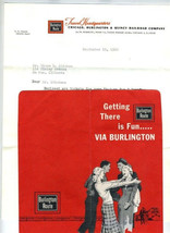 1963 Burlington Route Autumn Tour Tickets Jacket Letters Postcard &amp; More - $39.60