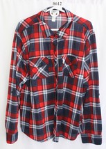 JUST BE RED WHITE BLUE PLAID LONG SLEEVE SHIRT SIZE 3X #8612 - £8.74 GBP