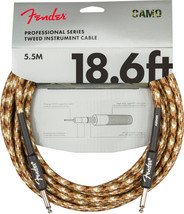 Genuine Fender Professional Series Instrument Cable, 18.6&#39;, Desert Camo - $43.69