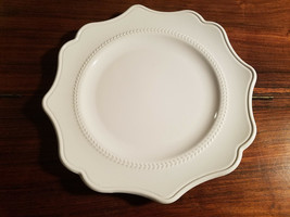 Pfaltzgraff Grand Hotel Chandler Dinner Plate 11 1/2&quot; White Embossed Lau... - $39.55
