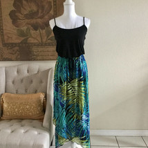 Enfocus Studio Summer Long Dress Size 4 Spaghetti Strap, Handkerchief Skirt - $19.70