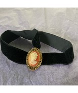 Misses Cameo Black Velvet Choker Victorian Style - $8.11 CAD