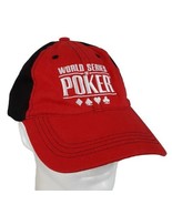 World Series of Poker Strapback Hat Cap Embroidered Black Red Adjustable... - £8.20 GBP