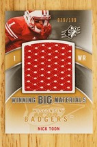 2012 SPx Winning Big Materials WM-24 Nick Toon 39/199 Jersey Wisconsin Badgers - £3.94 GBP