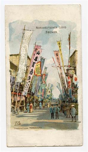 Primary image for 1907 Norddeutscher Lloyd Bremen Mail Steamer Bremen Lunch Menu Yokohama Cover 