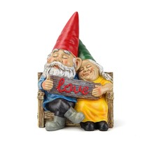 Garden Gnome Statue For Outdoor Decor,Couple In Love Gnomes Figurine For... - £37.79 GBP