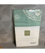 NIP Garnet Hill Cotton Percale Pillowcase (set of 2) Lotus Flower Aqua - $36.64