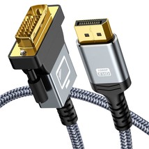 Displayport To Dvi Cable 6Ft, Dvi To Displayport Adapter Male To Male,Gold-Plate - £15.18 GBP