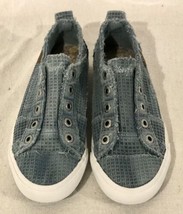 Blowfish Malibu Play Slip-On Sneaker Blue Canvas Size 7.5 - £19.35 GBP