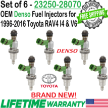 NEW OEM Denso 6Pcs Fuel Injectors For 2004-2012 Toyota RAV4 3.5L V6 #23250-28070 - £270.62 GBP