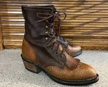 Durango Men’s Lace Up Fringe Two Tone Brown Boots Size 8.5 Vibram Soles ... - £53.77 GBP