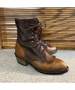 Durango Men’s Lace Up Fringe Two Tone Brown Boots Size 8.5 Vibram Soles ... - £53.59 GBP