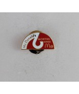 Vintage 6 Months Service McDonald&#39;s Employee Crew Lapel Hat Pin - $16.98 CAD