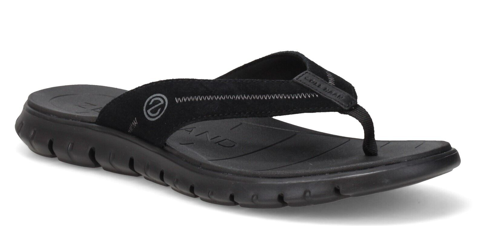 Primary image for Cole Haan Zerogrand Thong LX Men's Black Leather LTE Thong Sandal C35173