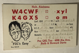 Vintage Ham radio Amateur Card W4CWF Holt Alabama - £3.87 GBP